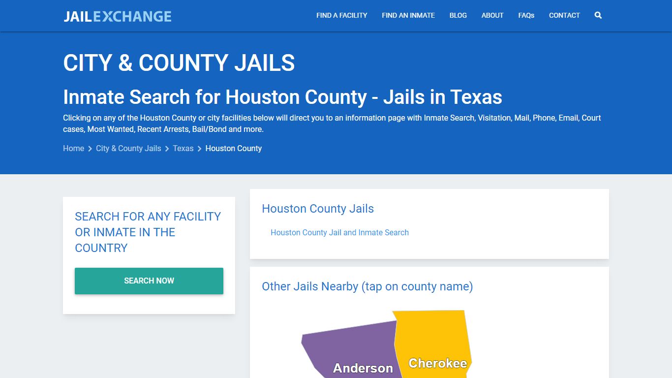 Inmate Search for Houston County | Jails in Texas - Jail Exchange